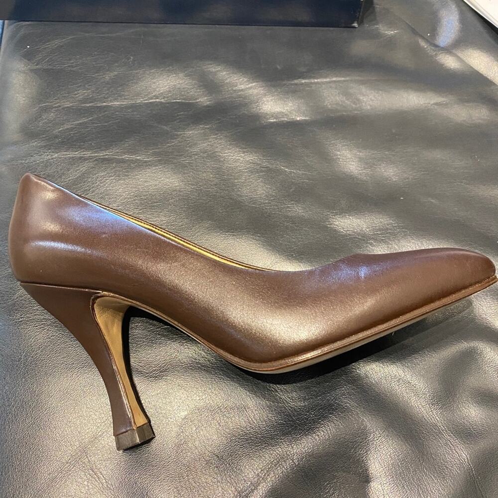 Baldan Made in Italy Brown Leather High Heel Pump - Picture 5 of 5